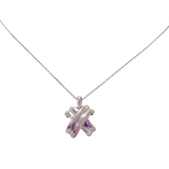 Tiffany & Co. Jewelry - Tiffany Vintage 1990s Sterling Silver Signature X Necklace